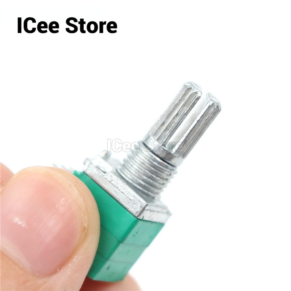 5Pcs RK097 Potentiometer 3Pin 5Pin 6Pin RK097N B5K 5K 10K 20K 50K 100K with Switch Audio Shaft 15mm Amplifier Sealing Potentiometer