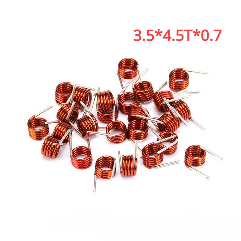 50Pcs Coilcraft Inductor 3.5 * 1.5T 2.5T 3.5T 4.5T 7.5T * 0.7 Copper Wire Hollow Coil Inductance Remote Control FM Inductor