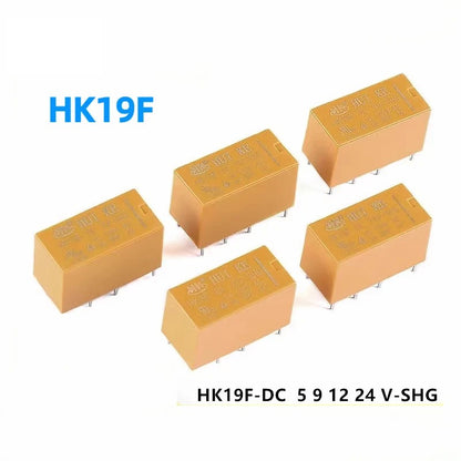 ‌HK19F Relay HK19F-DC3V-SHG HK19F-DC5V-SHG HK19F-DC9V-SHG HK19F-DC12V-SHG HK19F-DC24V-SHG 8Pin HKE Signal Relay