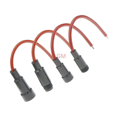 5Pcs 5*20mm 6*30mm Glass Fuse Holder Screw Type 5X20mm with 22 20 18 16 14AWG Wire Cable 250V 5X20MM Glass Fuse Tube Fuse Casing