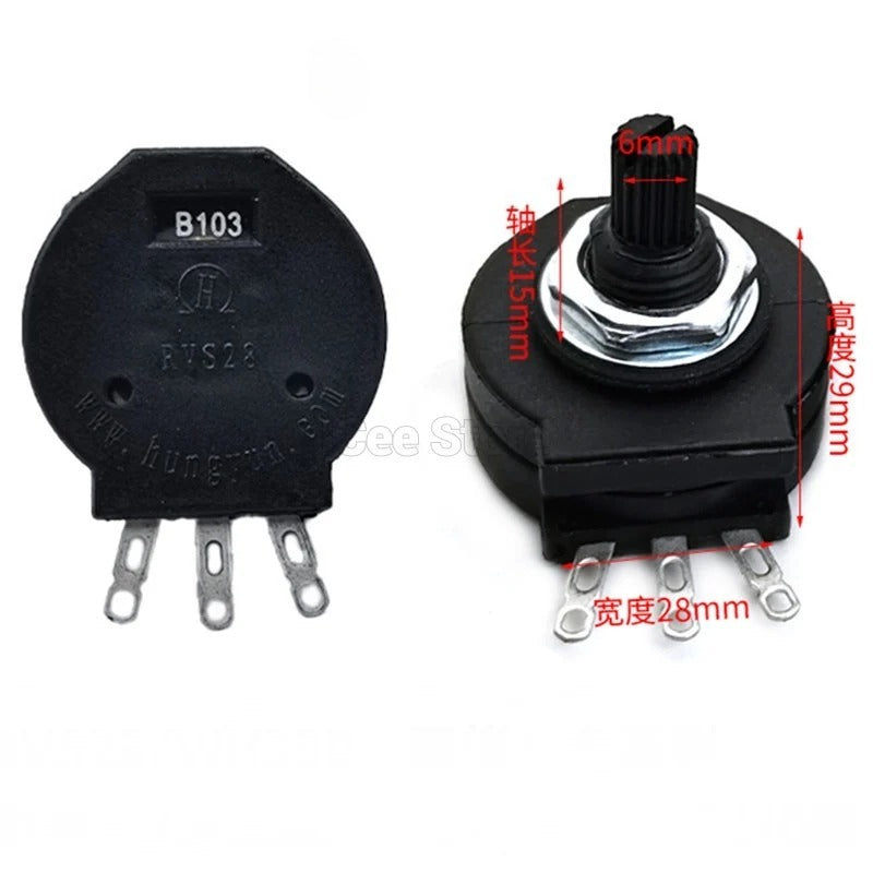 Original Potentiometer RVS28P 3Pin 1K 5K 10K 100K 1M for Welding Machine switch RVS28 B102 B103 B223 B472 B474 B502