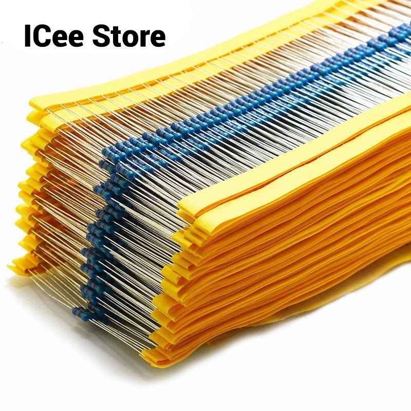 100pcs 1/4W Metal Film Resistor 1% 1R-1M 100R 220R 1K 1.5K 2.2K 4.7K 10K 22K 47K 100K 100 220 1K5 2K2 4K7 1M Ohm Resistance