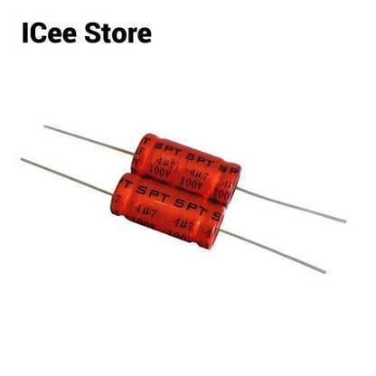 2Pcs Original SPT Capacitor Red Non Polar Capacitor NP 100V 1.5UF 2.2UF 3.3UF 4.7UF 5.6UF 6.8UF 10UF 12UF 22UF 33UF 47UF