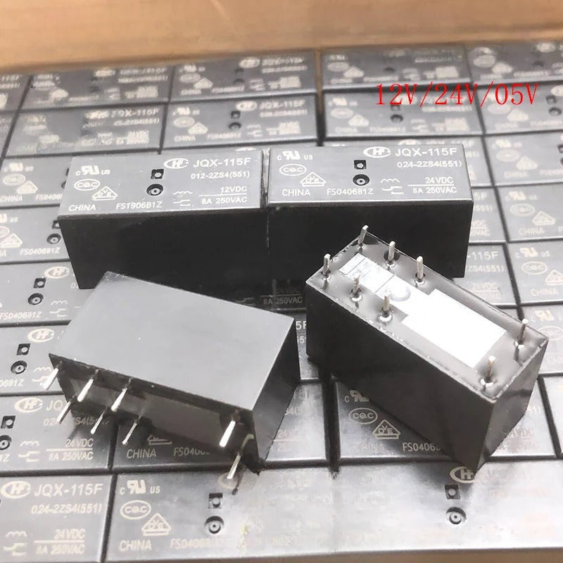 Original HF Relay JQX-115F 012 024 005-2ZS4 5V 12V 24V 8Pin 8A New