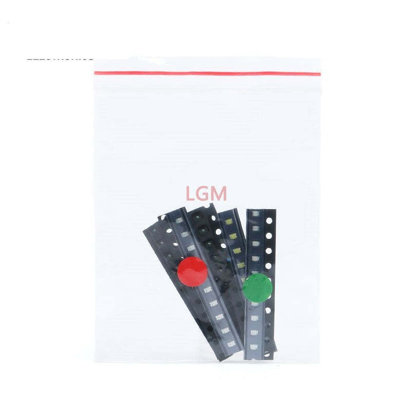 100Pcs SMD LED Kit Red/Green/Blue/Yellow/White LED Light Diode  5colors X20pcs =100pcs  0603 0805 1206 1210