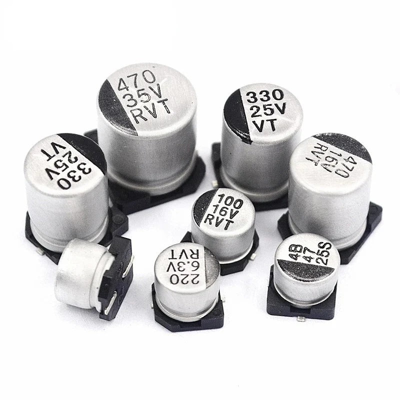 20Pcs SMD Capacitor 25V 35V 10UF 22UF 33UF 47UF 100UF 220UF 330UF 470UF Aluminum Electrolytic Capacitor