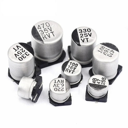 20Pcs SMD Capacitor 25V 35V 10UF 22UF 33UF 47UF 100UF 220UF 330UF 470UF Aluminum Electrolytic Capacitor