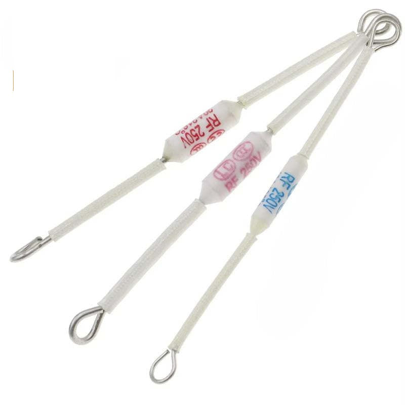 10Pcs RF Rice Cooker Ceramic Temperature Fuse 10A/15A/20A 250V Ceramic Temperature Fuse For Electric Rice Cooker Safeguard Resistance 165/185/216/230/240Degrees