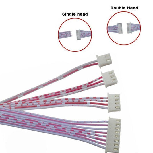 5Pcs XH2.54 10cm 20cm 2P 3P 4P 5P 6P 8P 10P 12P Single Double Head Crimp Electronic Flat Plug Wire Terminal Connector Cable