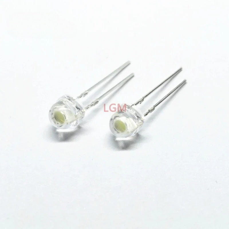100pcs F3 F5 LED 3mm 5mm LED Transparent Round  Super Bright Water Clear Green Red White Yellow Blue  Diode