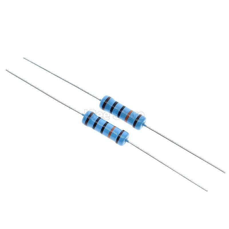 20Pcs 2W Metal Film Resistors 1% 10R-1M 10R 22R 47R 100R 1K 10K 100K 1M 4.7K 5.1K 1M