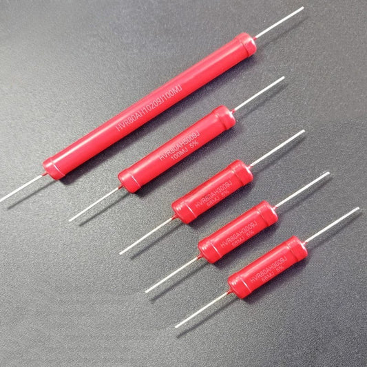 1Pc HVR80-5W Non Inductive Red high voltage resistor 2K 10K 100K 1M 5M 30M 150M