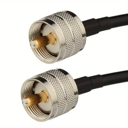 UHF Male PL-259 To UHF Male PL-259 Low Loss Digital Coax UHF Jumper Cable 50cm RG58 for HAM & CB Radio,Antenna Analyzer,Dummy Load,SWR Meter