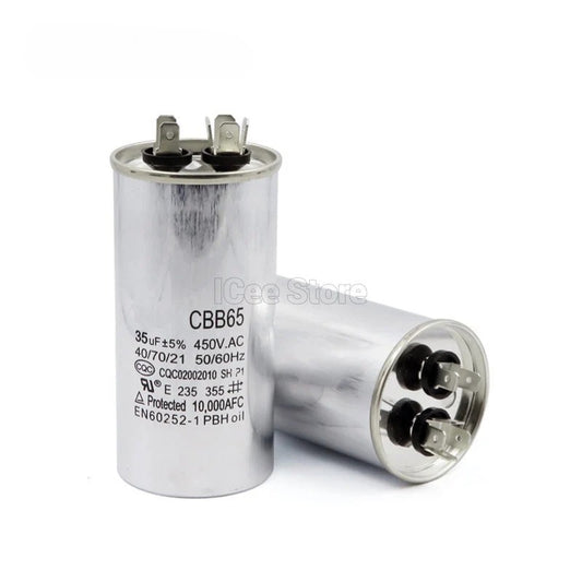 450V AC Motor Capacitor Air Conditioner Compressor Start Capacitor CBB65 5UF 6UF 8UF 10UF 12UF 15UF 20UF 25UF 30UF 35UF 40UF 45UF