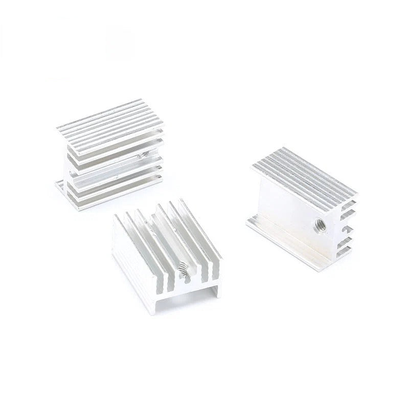 10Pcs 21*15*10mm Heatsink TO-220 Heat Sink for Transistor MOS Tube Radiator Cooler Cooling Fin Aluminum 21x15x10mm Metal Slotting Transistor PBC IC