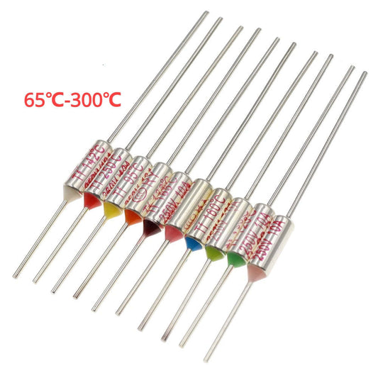 5Pcs Temperature RY 10A 15A 250V Tf Thermal Fuse 65C 85C 100C 105C 110C 120C 130C 152C 165C 172C 185C 192C 200C 216C 240C 280C 300C