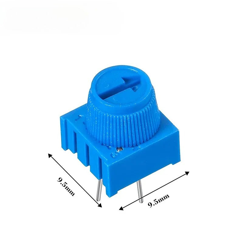 10Pcs 3386 3386P Potentiometer Resistor Single Turn Breadboard Trim Potentiometer with Knob for Arduino Trimpot