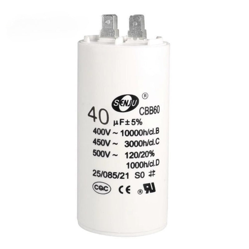 CBB60 Start Run Capacitor 450VAC 30/35/40/45/50/60/70/80/100uF Double Insert 50/60Hz  for Air Compressor Water Pump Motor