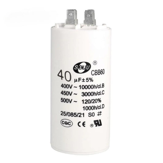 CBB60 Start Run Capacitor 450VAC 30/35/40/45/50/60/70/80/100uF Double Insert 50/60Hz  for Air Compressor Water Pump Motor