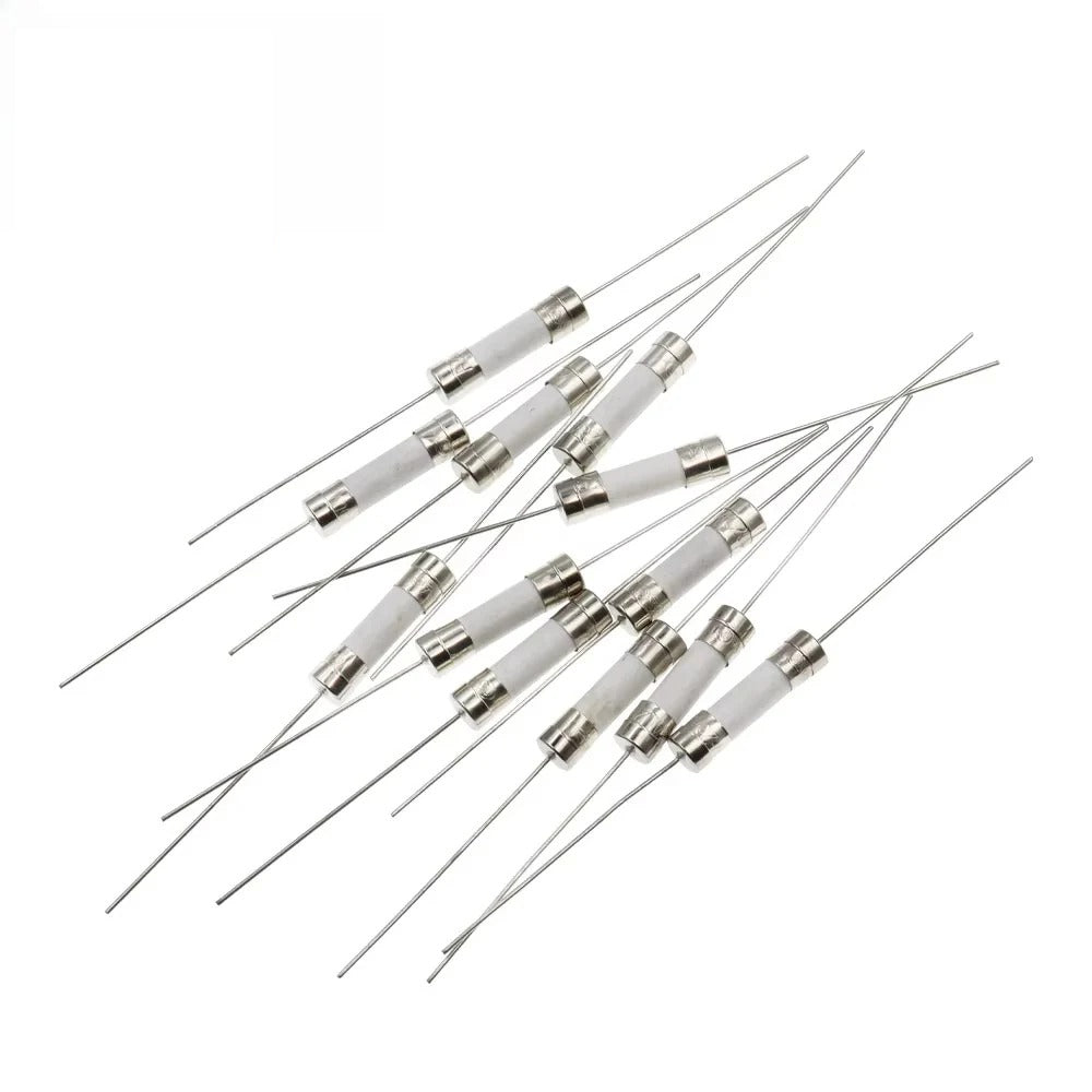 10PCS 5*20mm 6*30mm Ceramic Fuse With pin 1A 2A 3.15A 5A 6.3A 8A 10A 12A 15A 20A 25A 30A 250V Ceramic Fuse