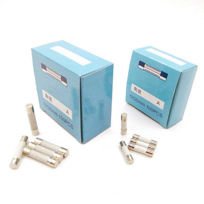 10pcs 5 x 20mm 6 x 30mm Ceramic Tube Fuses  Fast Blow Fuse 250V 1A 1.5A 2A 2.5A 3A 4A 5A 6.3A 8A 10A 12A 15A 20A 25A 30A