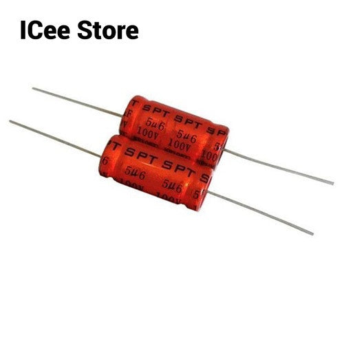 2Pcs Original SPT Capacitor Red Non Polar Capacitor NP 100V 1.5UF 2.2UF 3.3UF 4.7UF 5.6UF 6.8UF 10UF 12UF 22UF 33UF 47UF