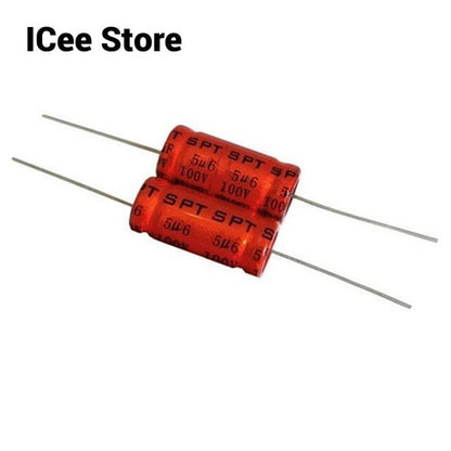 2Pcs Original SPT Capacitor Red Non Polar Capacitor NP 100V 1.5UF 2.2UF 3.3UF 4.7UF 5.6UF 6.8UF 10UF 12UF 22UF 33UF 47UF