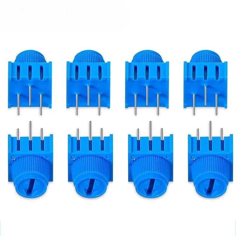 10Pcs 3386 3386P Potentiometer Resistor Single Turn Breadboard Trim Potentiometer with Knob for Arduino Trimpot