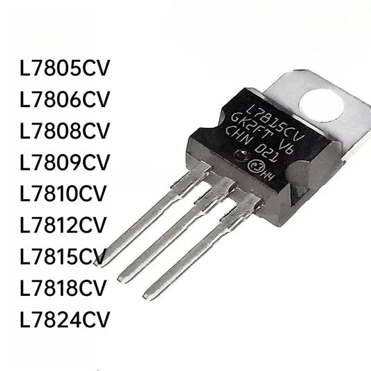 5Pcs New Original L78 Series Regulator Transistors L7805 7806 7808 7809 7810 7812 7815 7818 7824CV TO-220