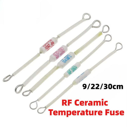 10Pcs RF Rice Cooker Ceramic Temperature Fuse 10A/15A/20A 250V Ceramic Temperature Fuse For Electric Rice Cooker Safeguard Resistance 165/185/216/230/240Degrees