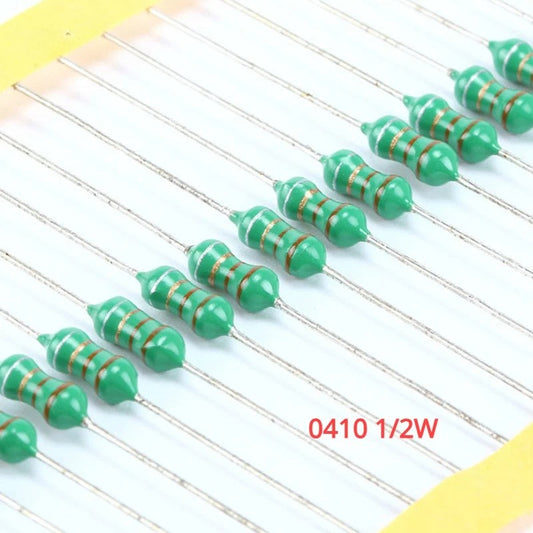 50Pcs 0410 1/2W Color Ring Inductor 1UH - 8.2UH / 10UH - 82UH / 100UH - 820UH /1MH - 4.7MH