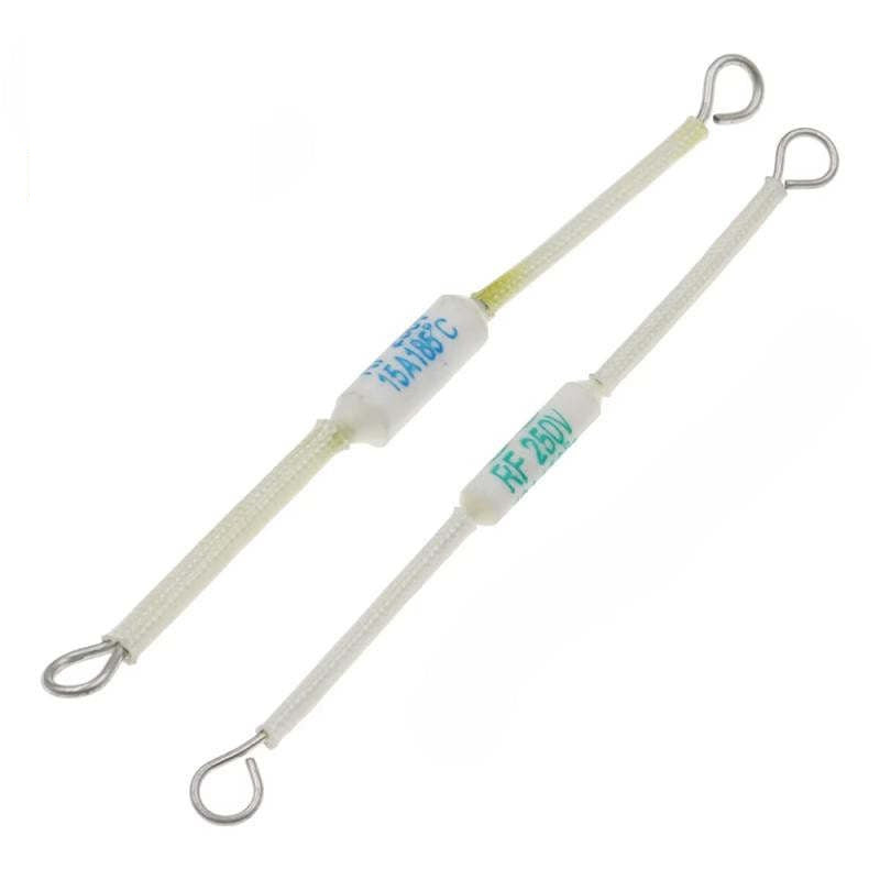 10Pcs RF Rice Cooker Ceramic Temperature Fuse 10A/15A/20A 250V Ceramic Temperature Fuse For Electric Rice Cooker Safeguard Resistance 165/185/216/230/240Degrees