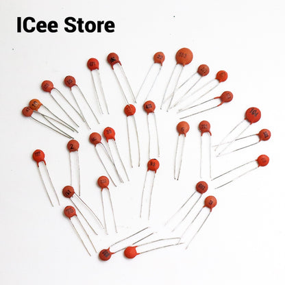 100pcs Ceramic Capacitor Set Assorted Kit 50V 5pF-0.22uF