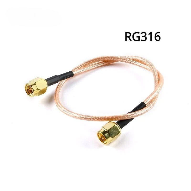 RG316 SMA Male Plug To SMA Male Connector Wire Terminal Crimp RF Coaxial Jumper Pigtail Cable for Radio Antenna