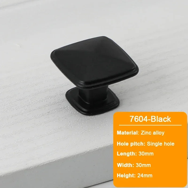 JUIDINTO 16-32mm Kitchen Shoes Cabinet Handle Square Single Hole Drawer Door Handle Vintage Brass Small Drawer Furniture Handle