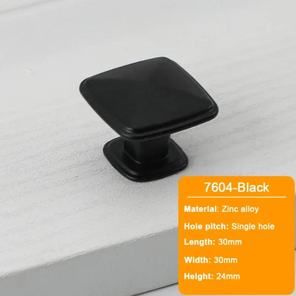 JUIDINTO 16-32mm Kitchen Shoes Cabinet Handle Square Single Hole Drawer Door Handle Vintage Brass Small Drawer Furniture Handle