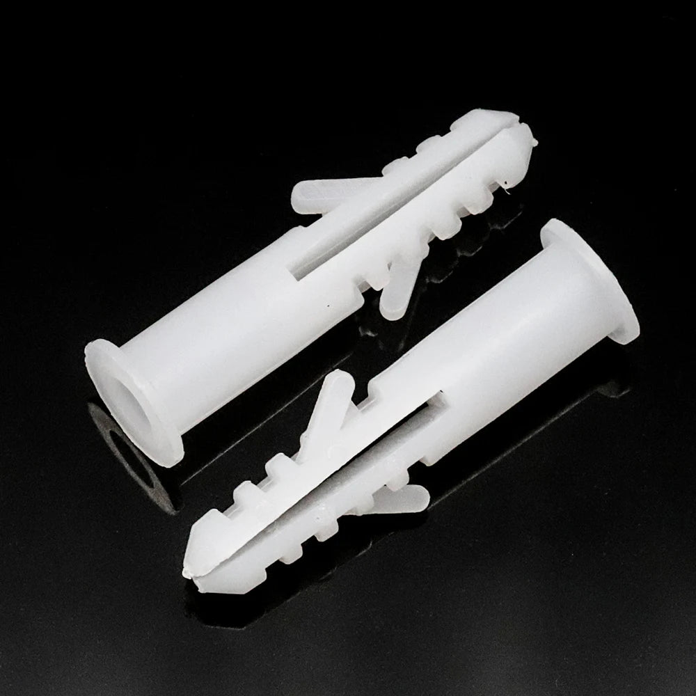 10/20/30pcs White Plastic Expansion Tube Wall Plug Anchors M5 M6 M8 M10 M12 M14 Tube Pipe Anchor Plugs for Self-tapping Screw