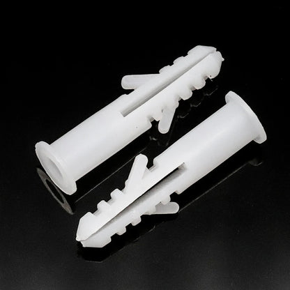 10/20/30pcs White Plastic Expansion Tube Wall Plug Anchors M5 M6 M8 M10 M12 M14 Tube Pipe Anchor Plugs for Self-tapping Screw