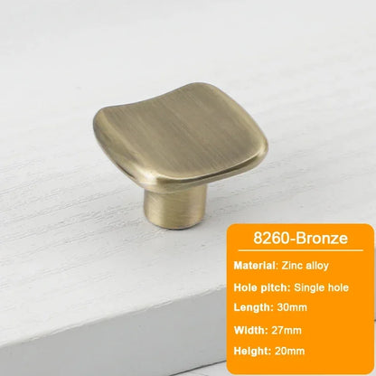 JUIDINTO 16-32mm Kitchen Shoes Cabinet Handle Square Single Hole Drawer Door Handle Vintage Brass Small Drawer Furniture Handle