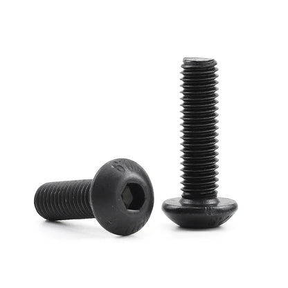 JUIDINTO 1-50pcs Allen Round Screw Bolt 12.9 Grade M2 M2.5 M3 M4 M5  M6 M8 M10 Hex Hexagon Socket Button Head Screw for MTB
