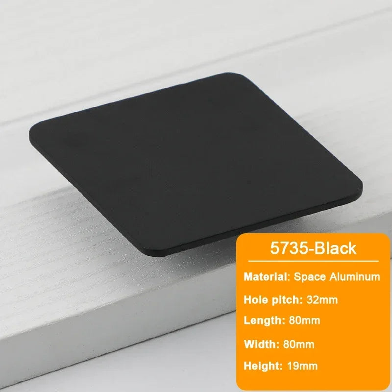 JUIDINTO 16-32mm Kitchen Shoes Cabinet Handle Square Single Hole Drawer Door Handle Vintage Brass Small Drawer Furniture Handle