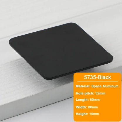 JUIDINTO 16-32mm Kitchen Shoes Cabinet Handle Square Single Hole Drawer Door Handle Vintage Brass Small Drawer Furniture Handle