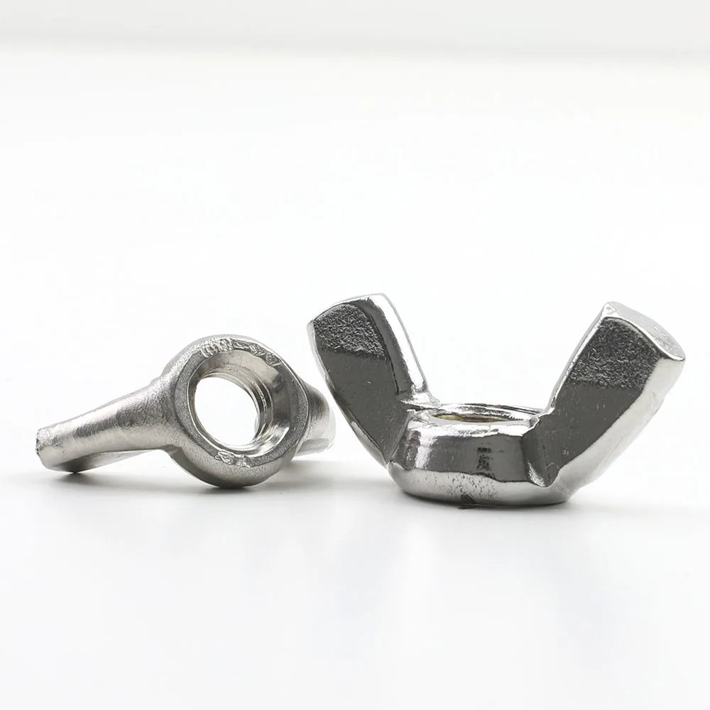 3-10pcs Butterfly Hand Tighten Nuts M3 M4 M5 M6 M8 M10 M12 Stainless Steel Black Plated Thumb Wing Nuts for Furniture Machinery