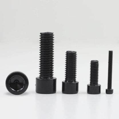 JUIDINTO 2-30pcs Allen Head Cap Screw Black Grade 8.8 M3 M4 M5 M6 M8 M10 Hex Hexgon Socket Cap Head Screw Bolt for Furniture