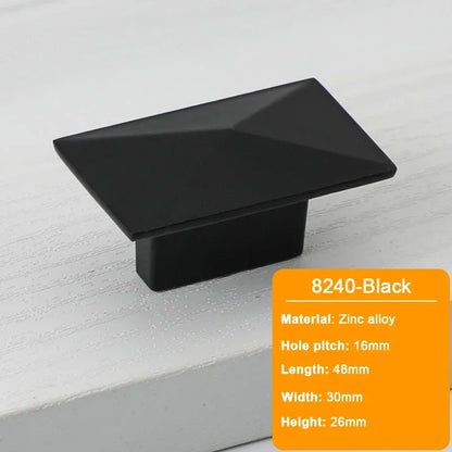 JUIDINTO 16-32mm Kitchen Shoes Cabinet Handle Square Single Hole Drawer Door Handle Vintage Brass Small Drawer Furniture Handle