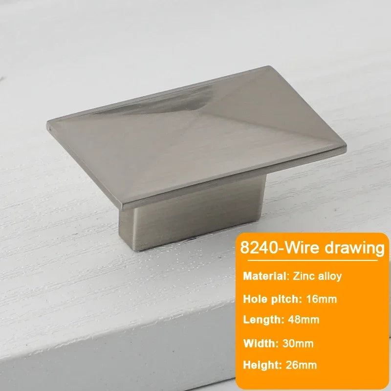 JUIDINTO 16-32mm Kitchen Shoes Cabinet Handle Square Single Hole Drawer Door Handle Vintage Brass Small Drawer Furniture Handle