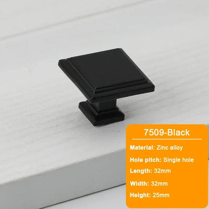 JUIDINTO 16-32mm Kitchen Shoes Cabinet Handle Square Single Hole Drawer Door Handle Vintage Brass Small Drawer Furniture Handle
