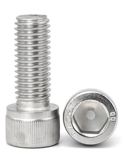 JUIDINTO 2-50PCS 12.9 Grade Nickel Plated Knurled Hex Socket Head Cap Screw M1.6 M2 M2.5 M3 M4 M5-M12 Allen Machine Screw Bolt