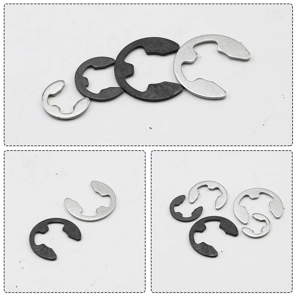 External Retaining Ring E Clip Kit M1.2 M2 M3 M4 M5 M6 M8 M10 M12 Stainless Steel Carbon Steel Circlip Snap Ring Assortment Set