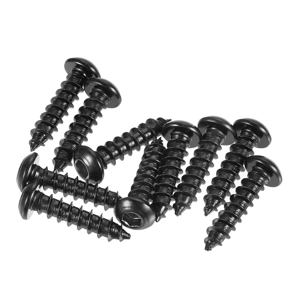 10-50pcs Hex Socket Button Head Self Tapping Screw M2 M2.5 M3 M3.5 M4 M5 M6 Carbon Steel Hex Socket Round Head Wood Screws
